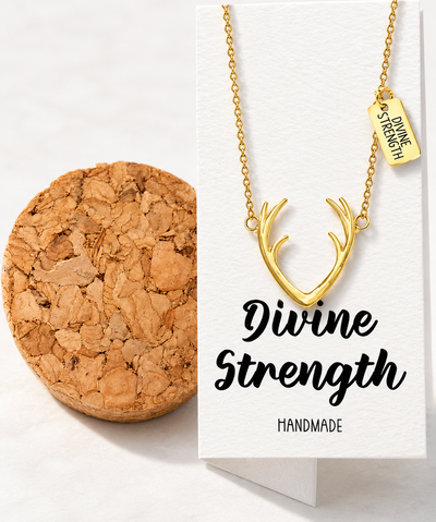Allysa Deer Antler Pendant Gemini Necklace