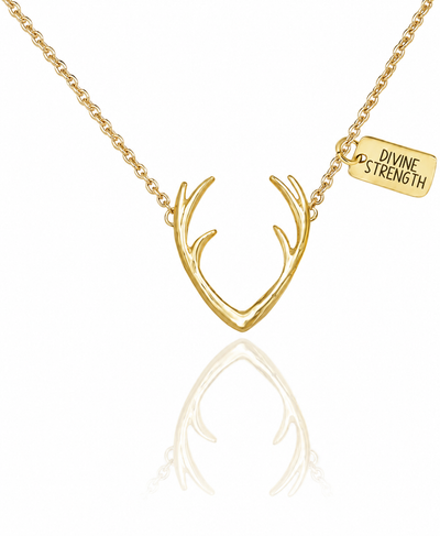 Allysa Deer Antler Pendant Gemini Necklace