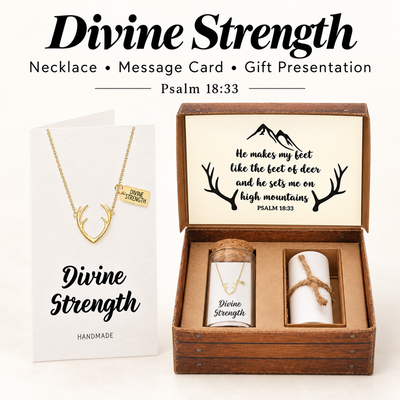 Allysa Deer Antler Pendant Gemini Necklace