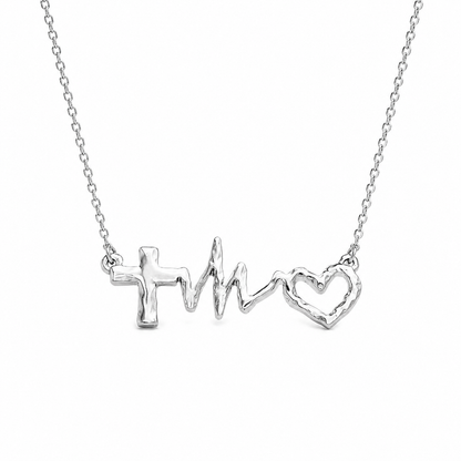 Poppy Gifts for Girlfriend, Best Friends Heartbeat Necklace with Love Quote on Greeting Card
