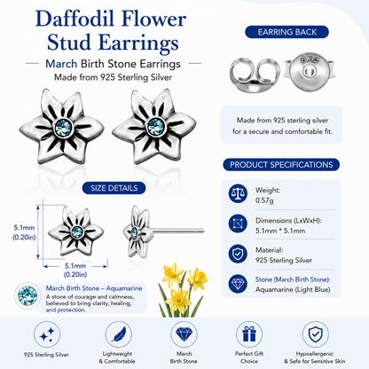 Milan Birthstone Necklaces Collection by Samahdee, Rings, Earrings: Handmade Flower Pendant with Colored Crystal - Gift for Mom, Daughter, BFF, Sister, Granddaughter, Niece