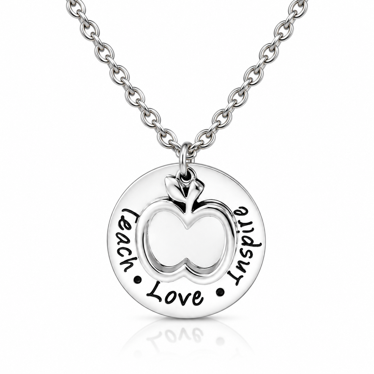 Zuri Gifts for Teachers - Teach Love Inspire Necklace, Teacher Gifts with Greeting Card
