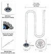 Zariah Evil Eye Necklace for Women Pendant Jewelry, Swarovski Crystals, Sterling Silver Chain, Charm, Anti-Tarnish, Gift Ready Packaging, 100% Handmade, USA Company, Samadhi