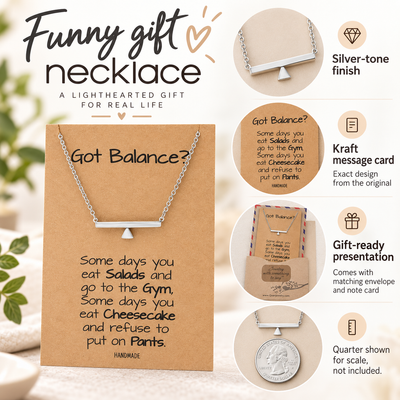 Janine Balance Pendant Necklace for Women Greeting Card