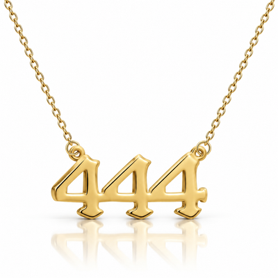 Quinnlyn & Co 222 and 444 Angel Pendant Necklace, Numerology-inspired Charm, Protection Gifts for Men and Women