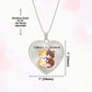 Luxury Heart Pendant Necklace – “I'd Spend All 9 Lives With You” | Cat Lover Valentine Gift | Personalized Heart Necklace | Romantic Anniversary Jewelry