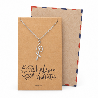Damica Hakuna Matata Pendant Necklace, Gifts for Women with Inspirational Quote on Greeting Card
