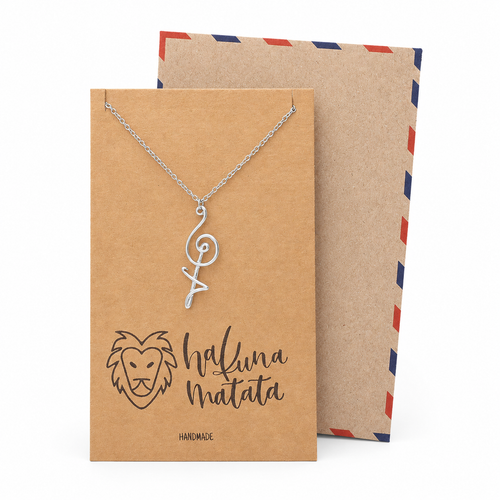Damica Hakuna Matata Pendant Necklace, Gifts for Women with Inspirational Quote on Greeting Card