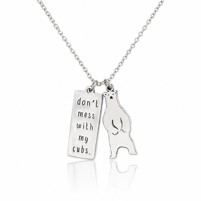 Laurice Mother Necklace with Mama Bear Pendant, Perfect Gift for Mother's Day with Greeting Card