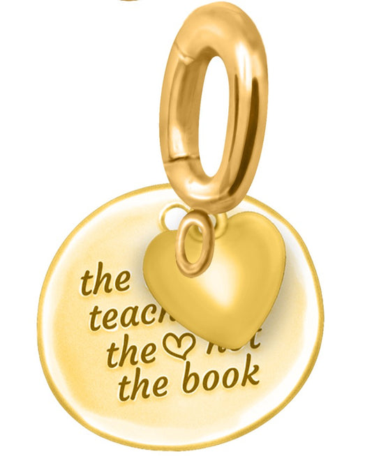 [PRE-ORDER] Haven Heart & Book with "The Teacher is the Heart, Not the Book" Charm, Paper Clip Chain – The Heart of Teaching, Passion, Knowledge, Inspiration, Guidance, Teacher Appreciation Gifts - Gold, Silver❤️