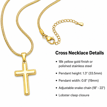 Always Carry a Cross Necklace | Personalized Christian Gift for Strength, Faith & Encouragement