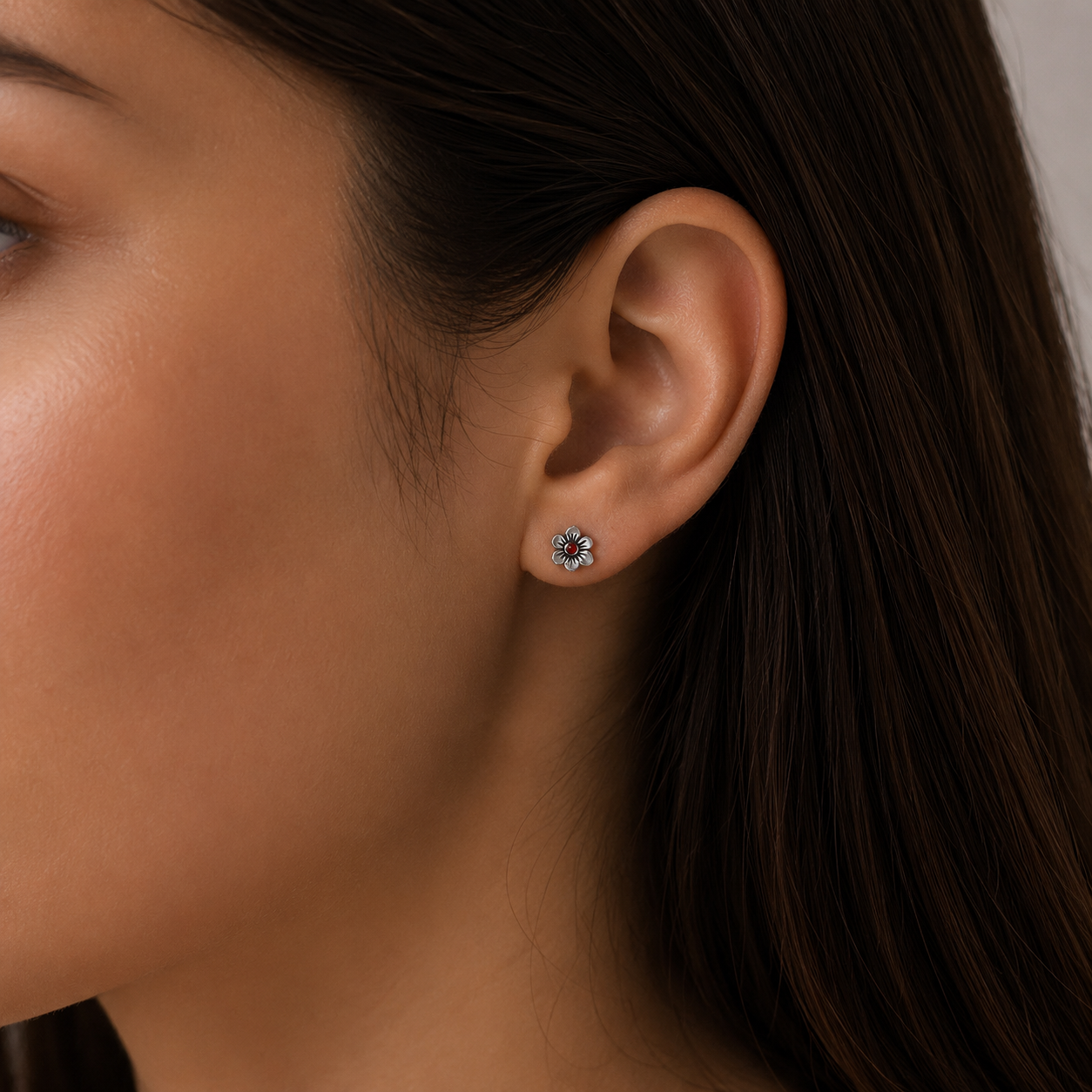 Milan Birthstone Necklaces Collection by Samahdee, Rings, Earrings: Handmade Flower Pendant with Colored Crystal - Gift for Mom, Daughter, BFF, Sister, Granddaughter, Niece