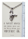 Joyfulle Brilynn Horse Pendant Necklace, Gifts for Women with Inspirational Greeting Card, Adjustable Chain 16" to 18"