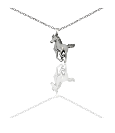 Joyfulle Brilynn Horse Pendant Necklace, Gifts for Women with Inspirational Greeting Card, Adjustable Chain 16" to 18"