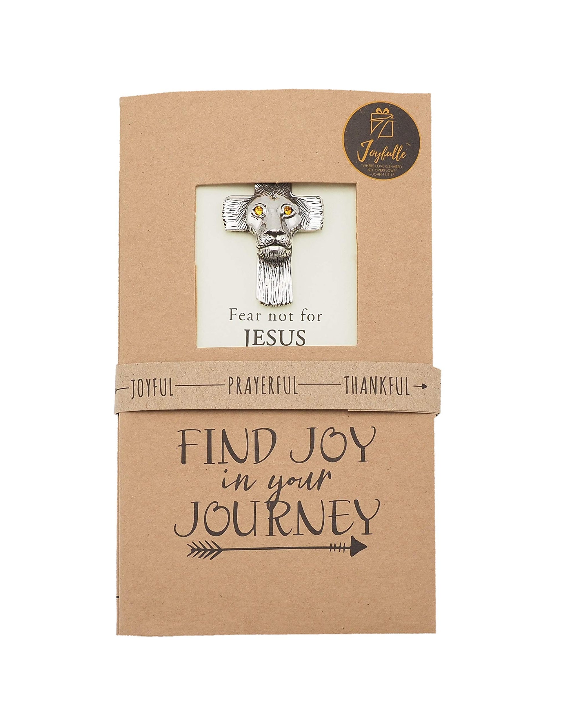 Packaged product with a lion head design and motivational text on a white background