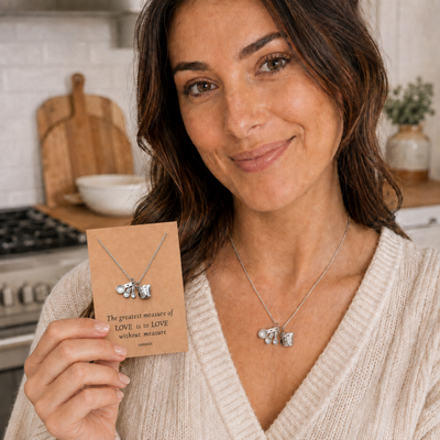 Laura Kitchen Charm Necklace, Inspirational Card, Gifts for Bakers