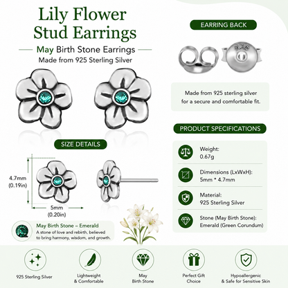 Milan Birthstone Necklaces Collection by Samahdee, Rings, Earrings: Handmade Flower Pendant with Colored Crystal - Gift for Mom, Daughter, BFF, Sister, Granddaughter, Niece