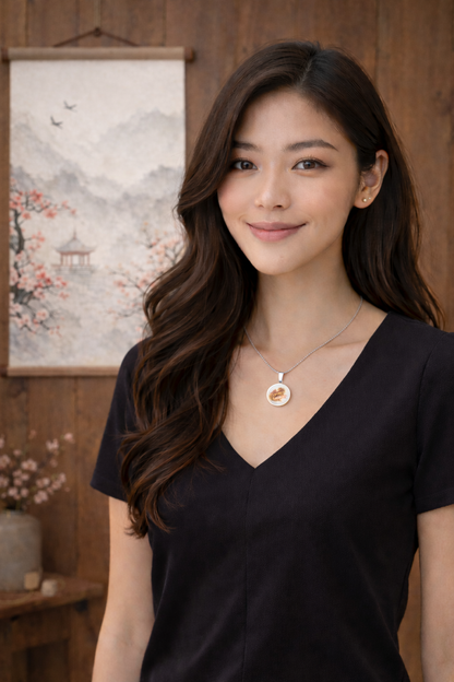 Lunar Charm Chinese Zodiac Golden Horse Pendant Necklace – Symbol of Strength, Success & New Beginnings