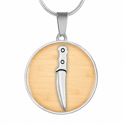 Maddox Funny Knife Necklace, Sarcastic Cheesecake Gift for Women