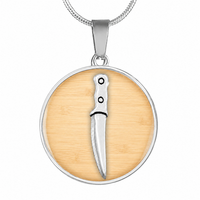 Maddox Funny Knife Necklace, Sarcastic Cheesecake Gift for Women