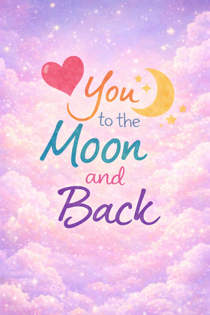 Love You to the Moon and Back Necklace – Moon & Heart Pendant Gift for Her, Romantic Anniversary Gift