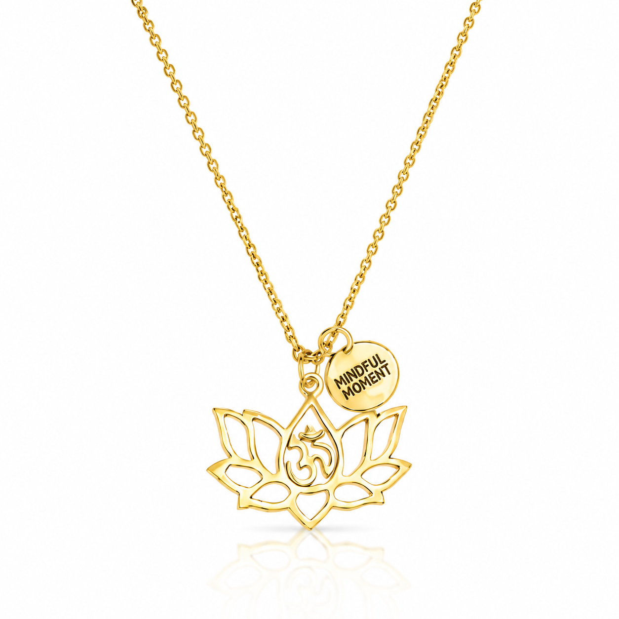 Amara Yoga Jewelry, Lotus Flower Necklace, Om Necklaces for Women
