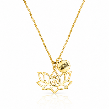 Amara Yoga Jewelry, Lotus Flower Necklace, Om Necklaces for Women