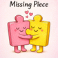 You're the Missing Piece Necklace – Cute Puzzle Couple Heart Pendant, Romantic Valentine's Gift for Her or Him, Love Jewelry Keepsake