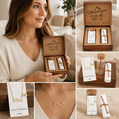 Cristina Necklace for Women, Adventure and Outdoor Lovers, Mountains Jewelry Gift