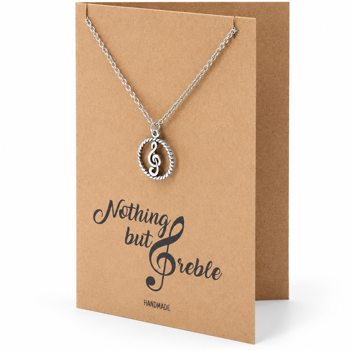 Eileen Music G-clef Note Pendant Necklace, Best Jewelry Gift for Music Lovers