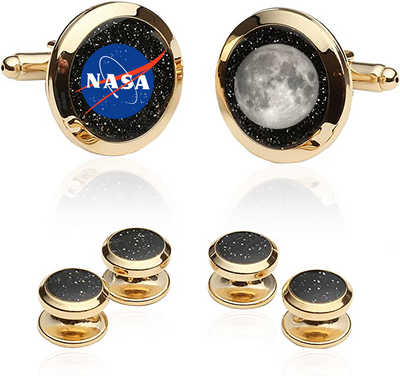 NASA Cufflinks with Handmade Inspirational Greeting Card