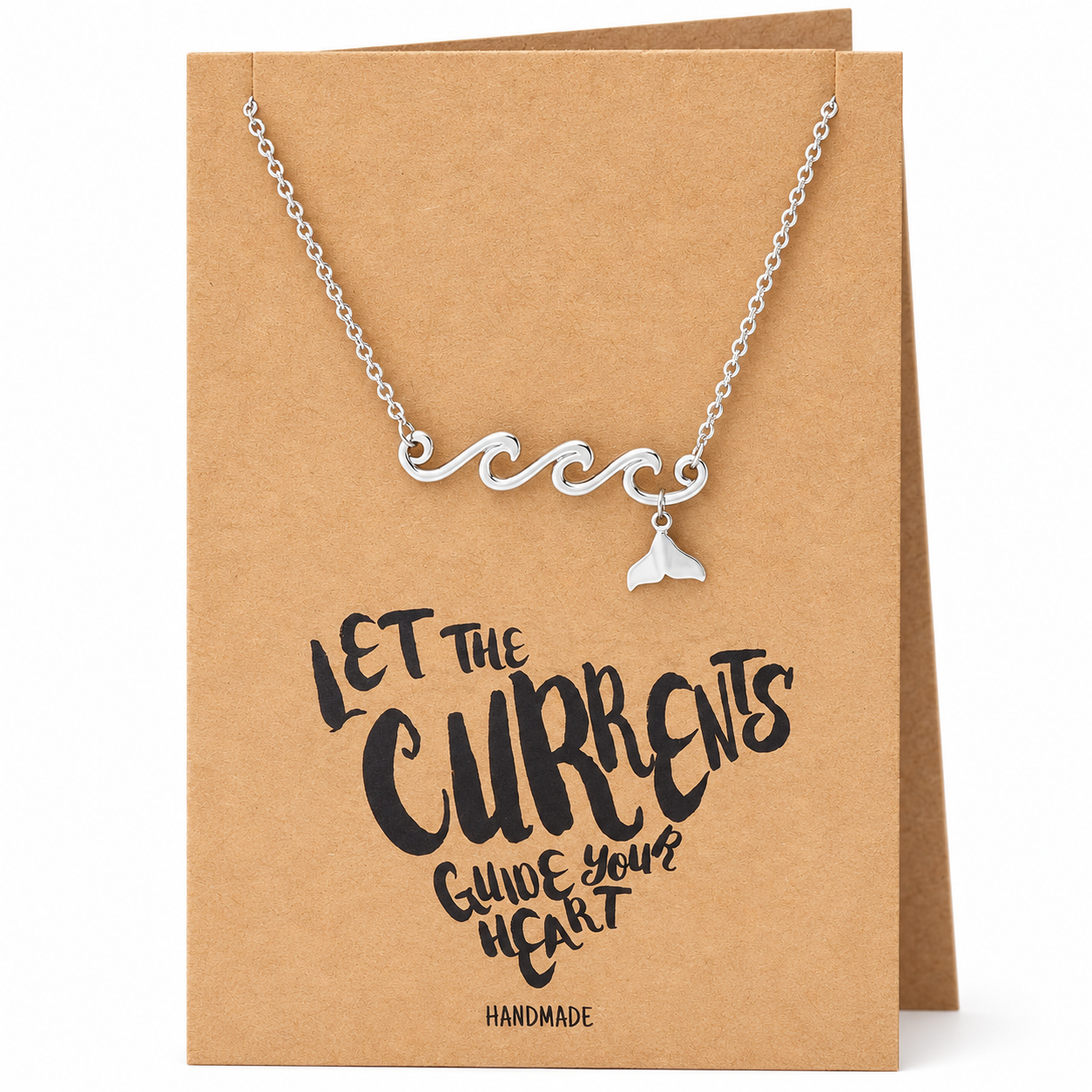 Luanne Mermaid Wave Necklace for Women, Gifts for Mermaid lovers with Greeting Card