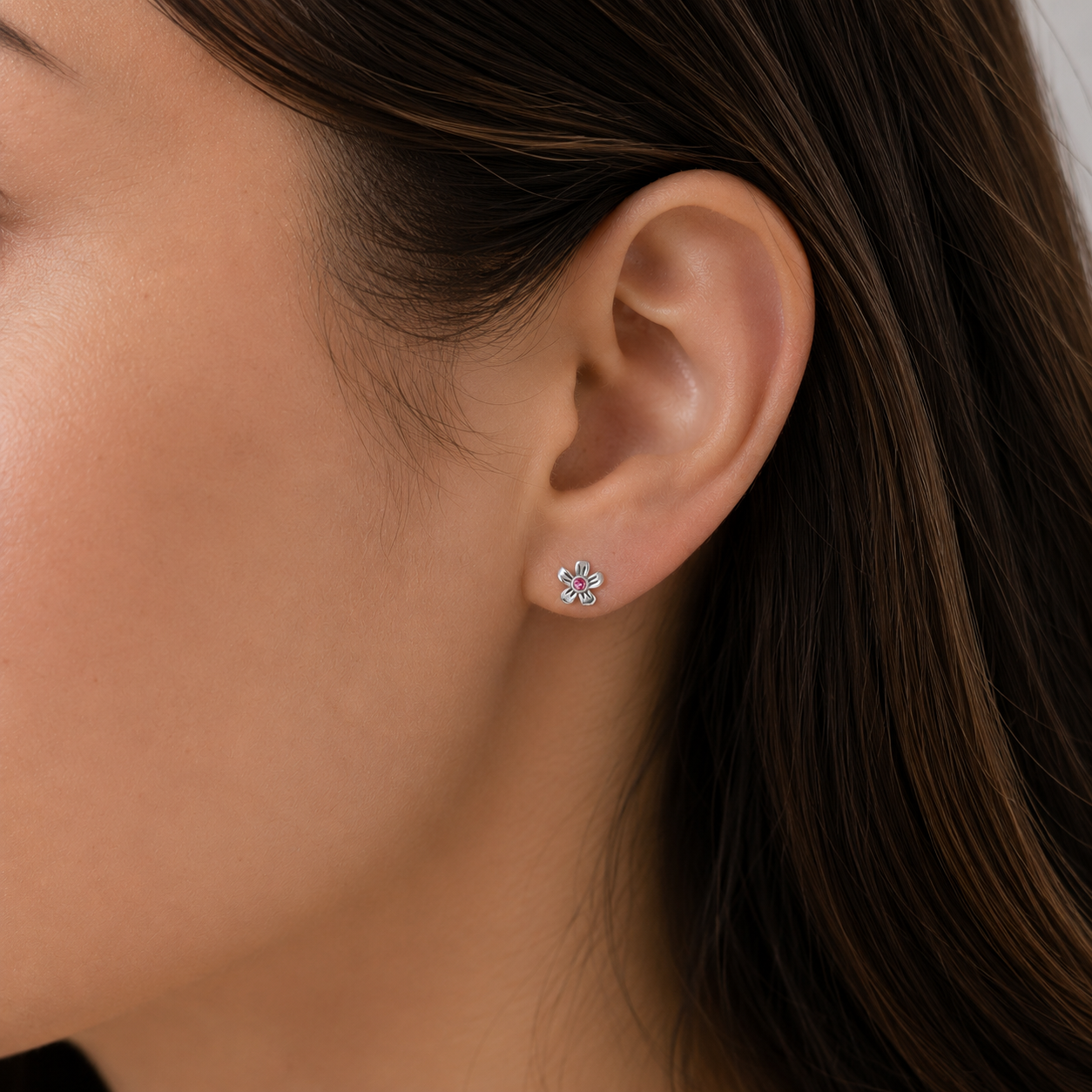Milan Birthstone Necklaces Collection by Samahdee, Rings, Earrings: Handmade Flower Pendant with Colored Crystal - Gift for Mom, Daughter, BFF, Sister, Granddaughter, Niece