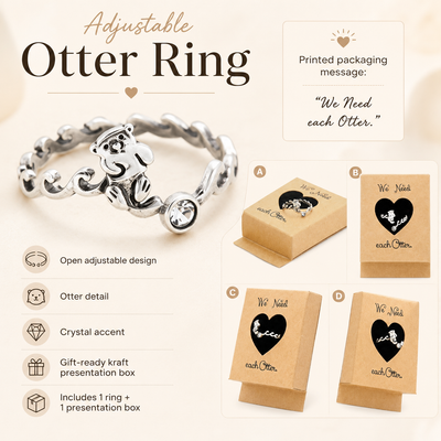 Kim Gifts for Best Friends, Friendship Rings for Women, Otter Ring