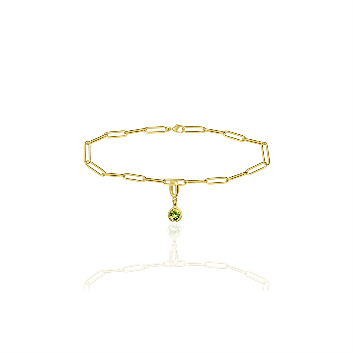 [PRE-ORDER] Birthstone Crystal Necklace by Pranwa, Paper Clip Chain – Monthly Gemstone Jewelry, Personalized Gift for Birthday, Zodiac, Healing Energy