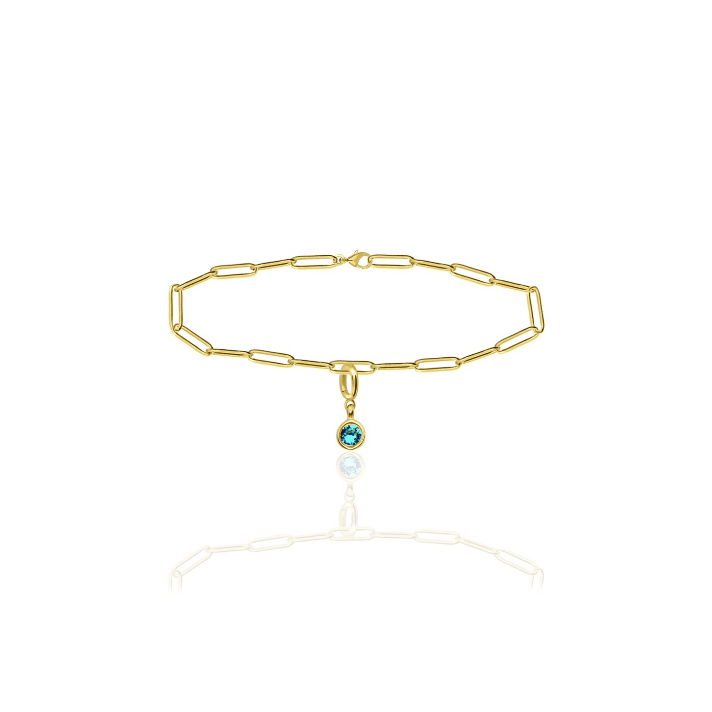[PRE-ORDER] Birthstone Crystal Necklace by Pranwa, Paper Clip Chain – Monthly Gemstone Jewelry, Personalized Gift for Birthday, Zodiac, Healing Energy