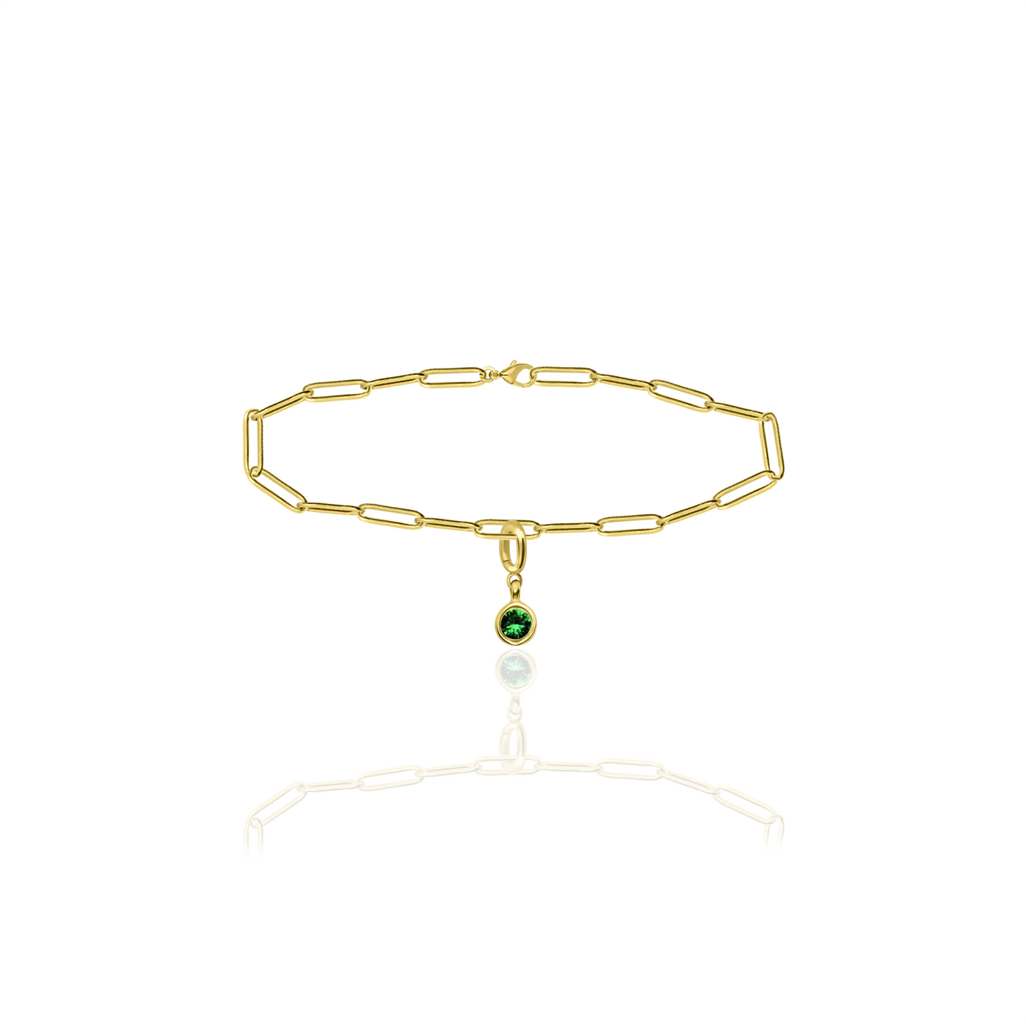 [PRE-ORDER] Birthstone Crystal Necklace by Pranwa, Paper Clip Chain – Monthly Gemstone Jewelry, Personalized Gift for Birthday, Zodiac, Healing Energy