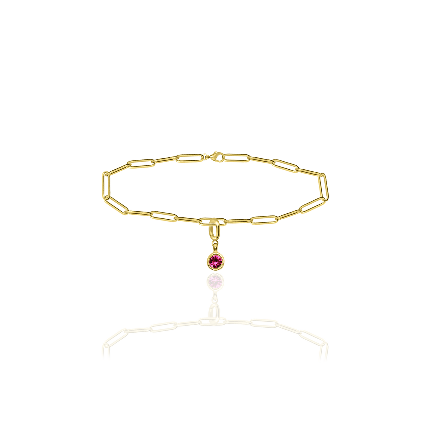 [PRE-ORDER] Birthstone Crystal Necklace by Pranwa, Paper Clip Chain – Monthly Gemstone Jewelry, Personalized Gift for Birthday, Zodiac, Healing Energy