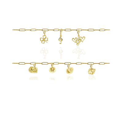 Cadence Music Treble Clef Charm, Paper Clip Chain, Melody of Lifelong Learning, Rhythm, Creativity, Knowledge, Teacher Appreciation | Inspiration Gifts - Gold, Silver