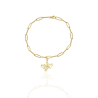 Lyric Harmony of the Heart, Paper Clip Chain, Hearts and Treble Clef Charm, Music, Passion, Creativity, Inspiration, Teacher Appreciation Gifts - Gold, Silver 🎶