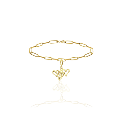 Lyric Harmony of the Heart, Paper Clip Chain, Hearts and Treble Clef Charm, Music, Passion, Creativity, Inspiration, Teacher Appreciation Gifts - Gold, Silver 🎶