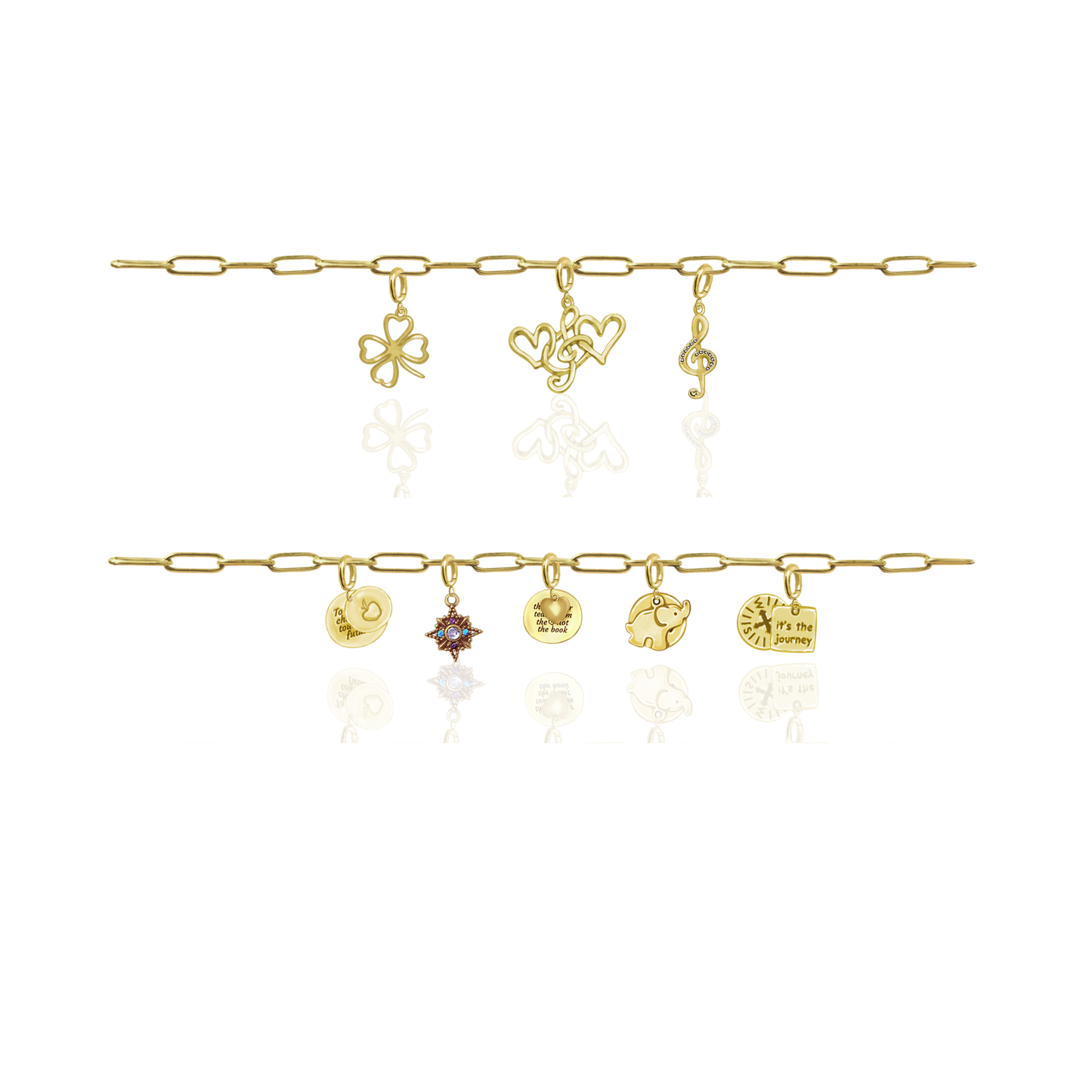 Lyric Harmony of the Heart, Paper Clip Chain, Hearts and Treble Clef Charm, Music, Passion, Creativity, Inspiration, Teacher Appreciation Gifts - Gold, Silver 🎶