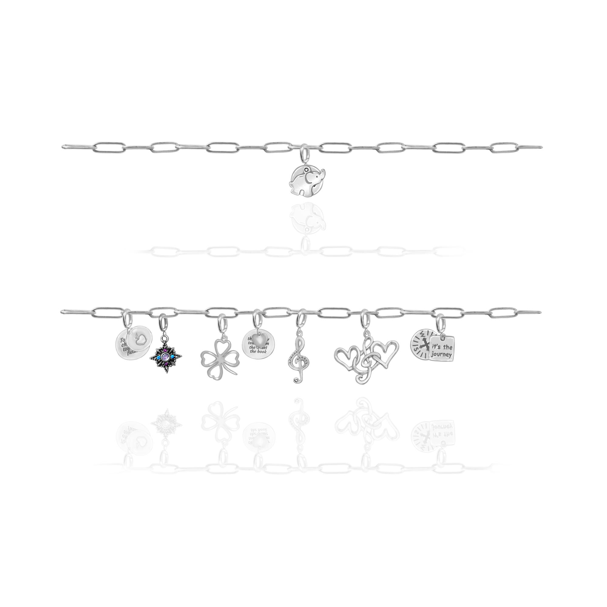 [PRE-ORDER] Sage Elephant Charm, Paper Clip Chain , Wisdom Keeper, Strength, Patience, Lasting Knowledge, Teacher Appreciation Gifts, Lifelong Impact - Gold, Silver