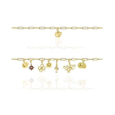Sage Elephant Charm, Paper Clip Chain , Wisdom Keeper, Strength, Patience, Lasting Knowledge, Teacher Appreciation Gifts, Lifelong Impact - Gold, Silver