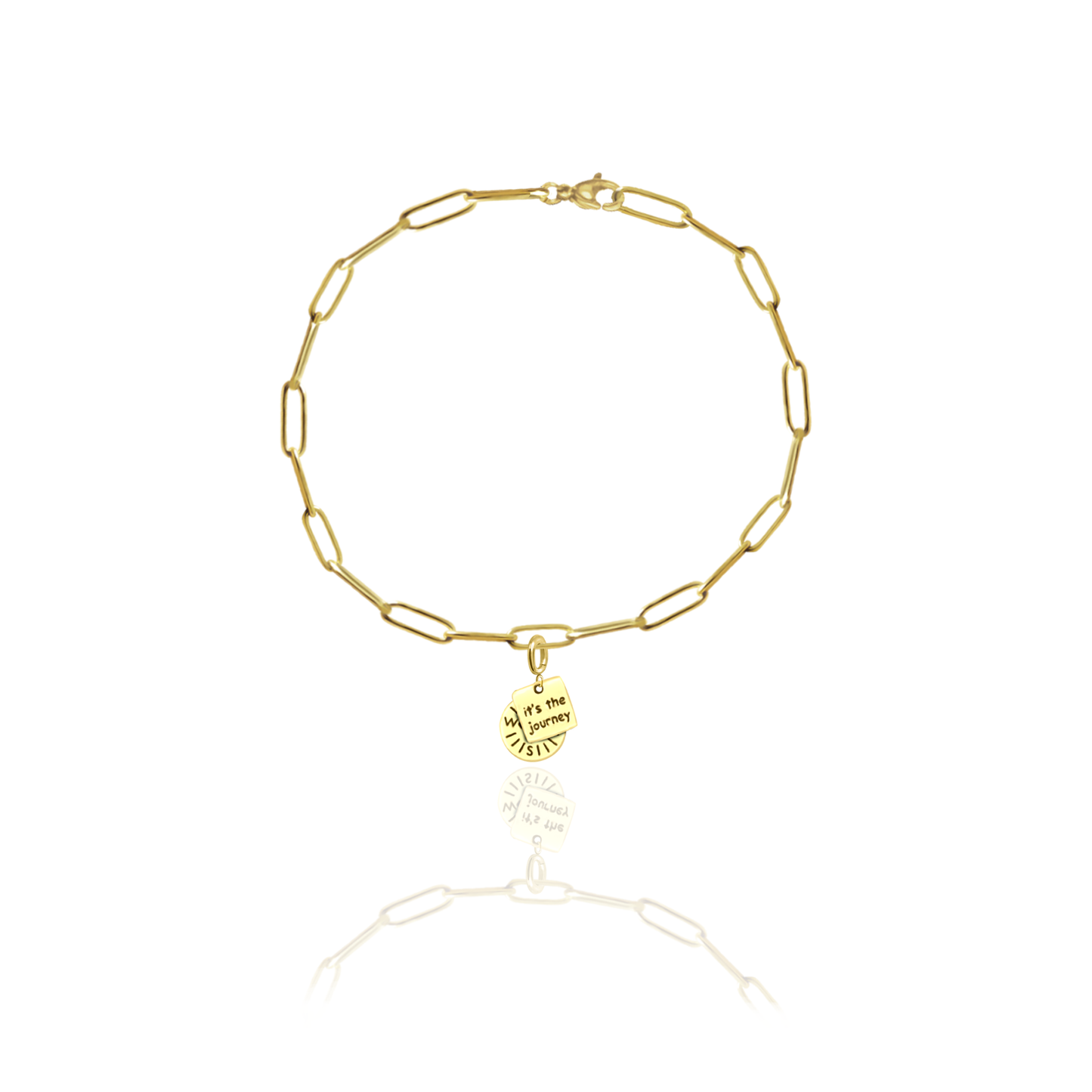 [PRE-ORDER] Nova Compass with "It’s the Journey" Charm, Paper Clip Chain  – Pathfinder, Journey, Discovery, Guidance, Teacher Appreciation Gifts, Learning Journey - Gold, Silver🌟