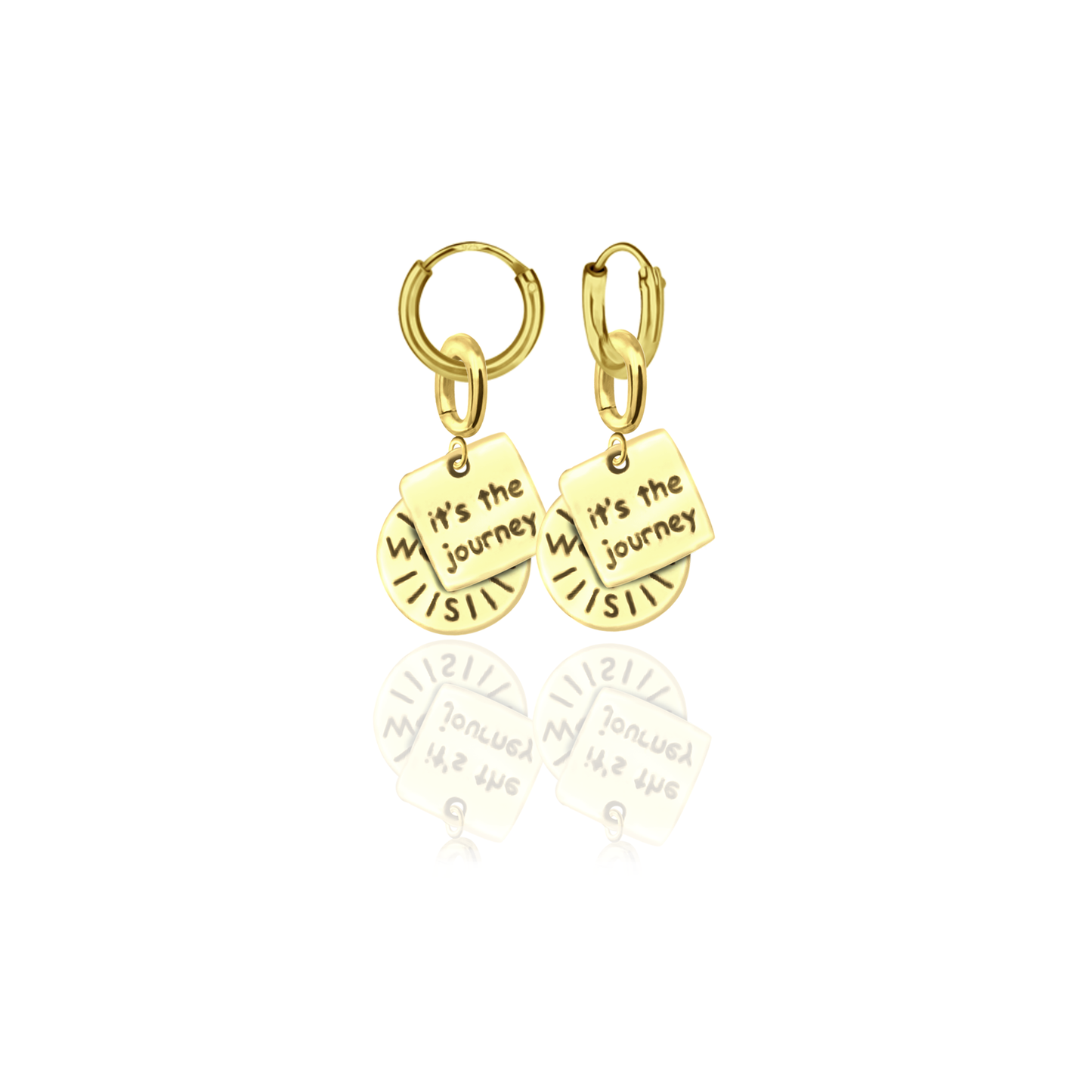 [PRE-ORDER] Nova Compass with "It’s the Journey" Charm, Paper Clip Chain  – Pathfinder, Journey, Discovery, Guidance, Teacher Appreciation Gifts, Learning Journey - Gold, Silver🌟