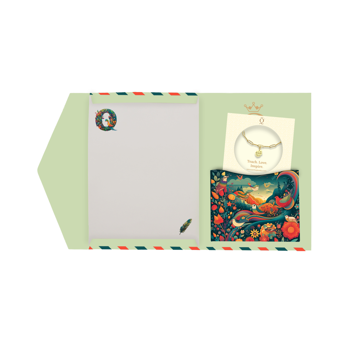 [PRE-ORDER] Nova Compass with "It’s the Journey" Charm, Paper Clip Chain  – Pathfinder, Journey, Discovery, Guidance, Teacher Appreciation Gifts, Learning Journey - Gold, Silver🌟