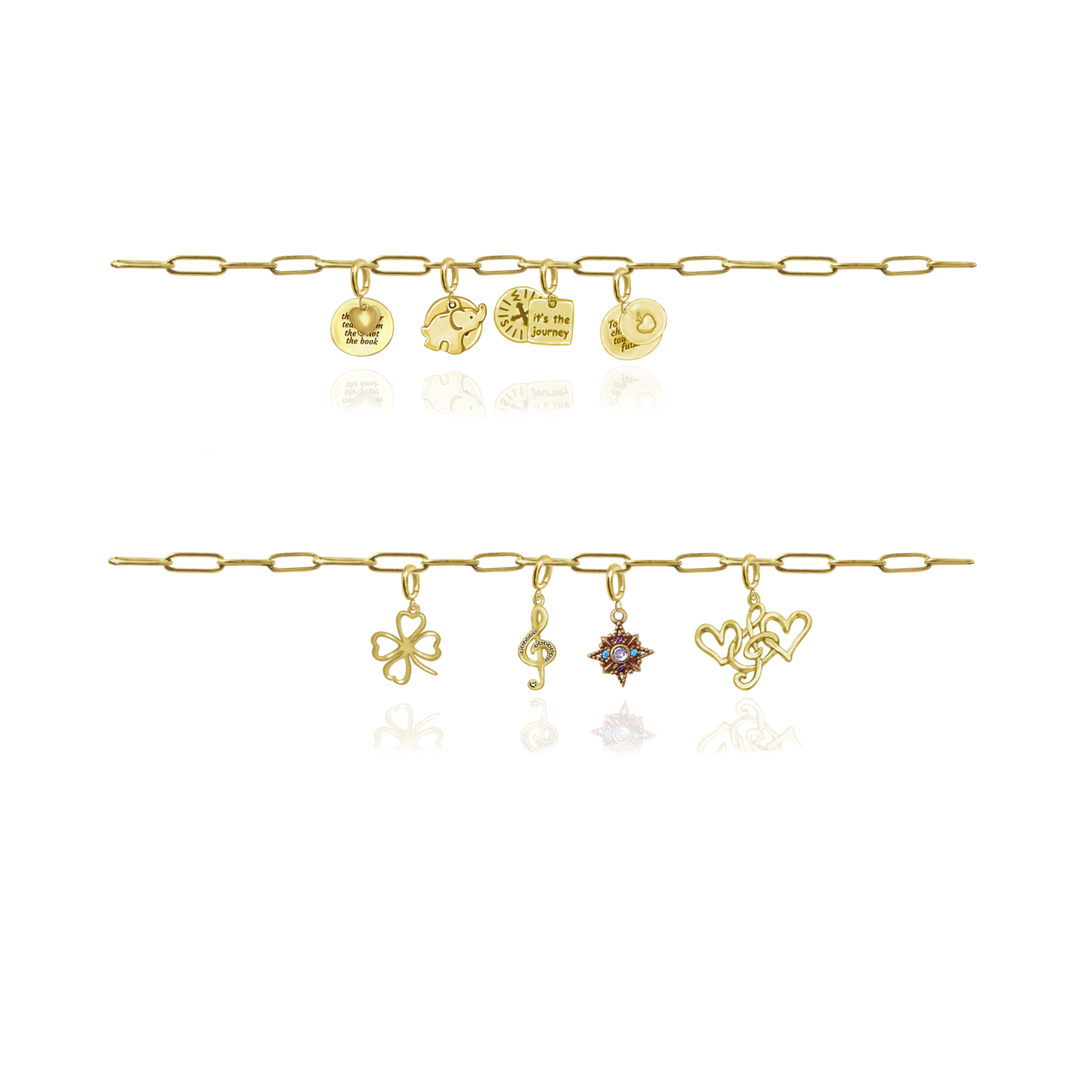 [PRE-ORDER] Nova Compass with "It’s the Journey" Charm, Paper Clip Chain  – Pathfinder, Journey, Discovery, Guidance, Teacher Appreciation Gifts, Learning Journey - Gold, Silver🌟