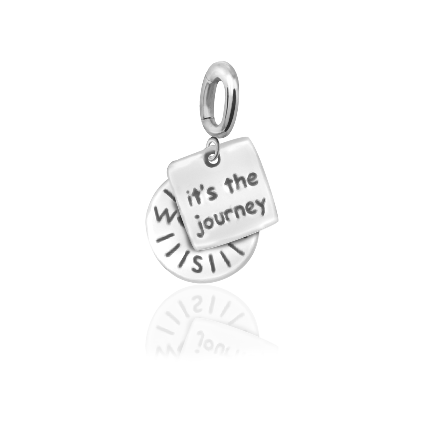 [PRE-ORDER] Nova Compass with "It’s the Journey" Charm, Paper Clip Chain  – Pathfinder, Journey, Discovery, Guidance, Teacher Appreciation Gifts, Learning Journey - Gold, Silver🌟
