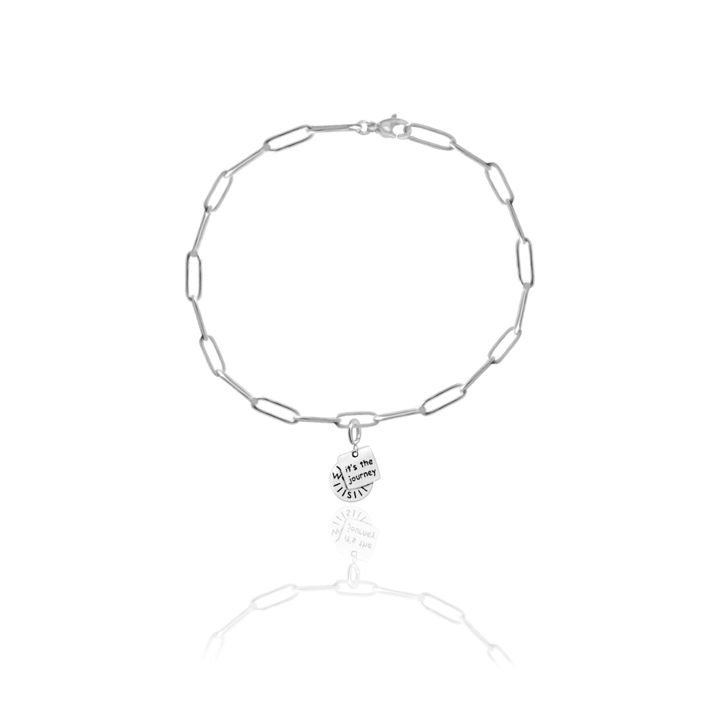 [PRE-ORDER] Nova Compass with "It’s the Journey" Charm, Paper Clip Chain  – Pathfinder, Journey, Discovery, Guidance, Teacher Appreciation Gifts, Learning Journey - Gold, Silver🌟